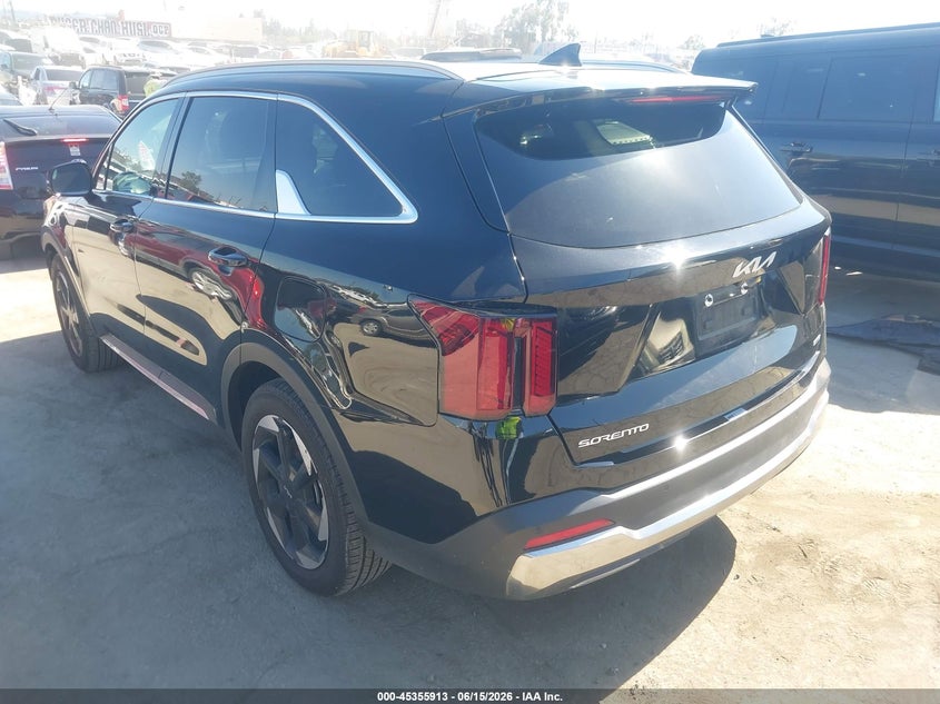 Vin: kndrjdjh6s5322583, lot: 45853860, kia sorento plug-in hybrid ex 20253