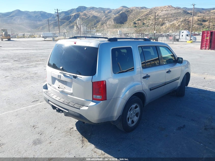 Vin: 5fnyf3h28fb023450, lot: 45853896, honda pilot lx 20154