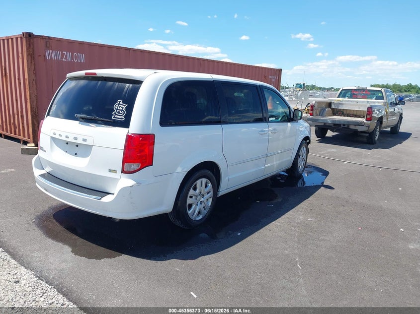 Vin: 2c4rdgbgxfr719107, lot: 45854320, dodge grand caravan se 20154