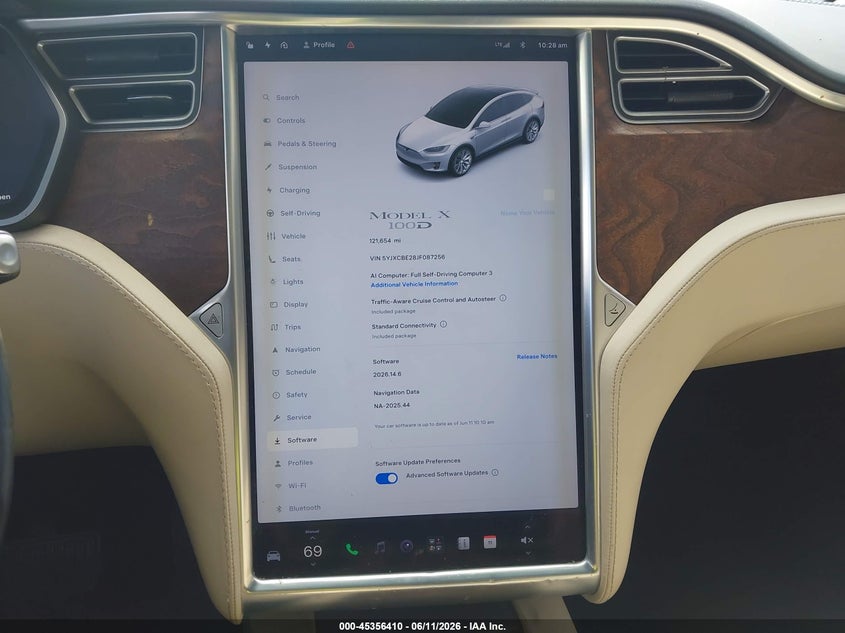 2018 Tesla Model X VIN: 5YJXCBE28JF087256 Lot: 45356410