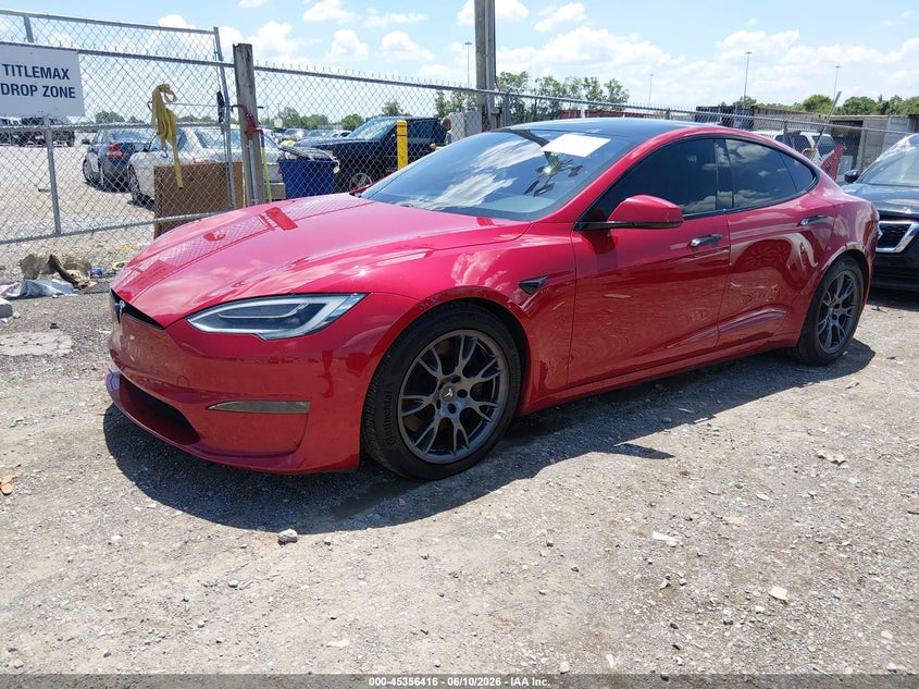 Vin: 5yjsa1e61mf435836, lot: 45854363, tesla model s plaid tri motor all-wheel drive 20212