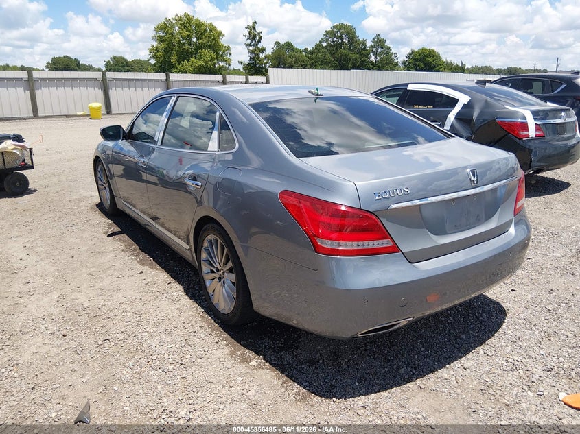 Vin: kmhgh4jh8eu086950, lot: 45854432, hyundai equus signature 20143