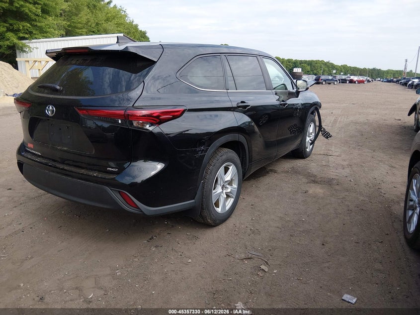 Vin: 5tdkdrbh1ps516671, lot: 45855291, toyota highlander l 20234