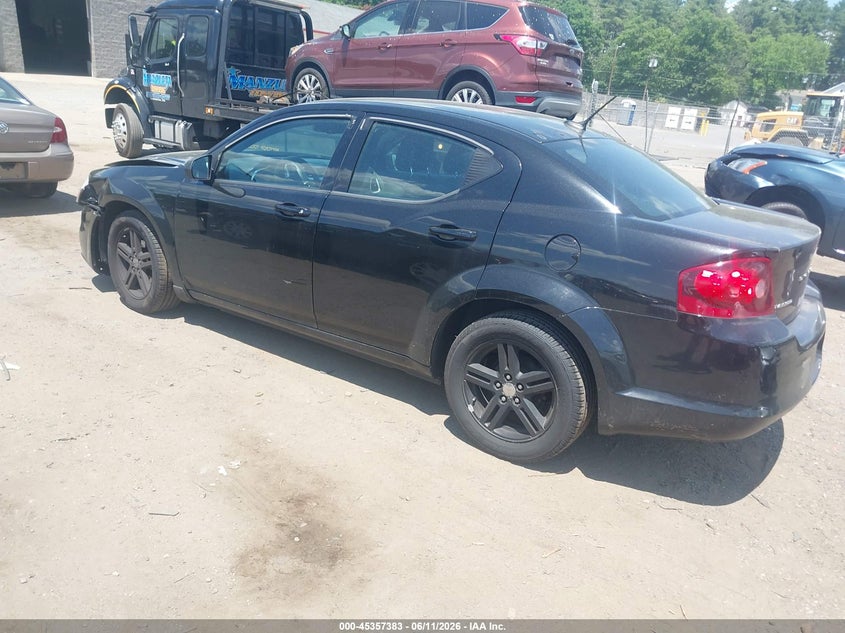 Vin: 1c3cdzcb8en190373, lot: 45855345, dodge avenger sxt 20143