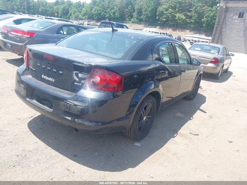 Vin: 1c3cdzcb8en190373, lot: 45855345, dodge avenger sxt 20144