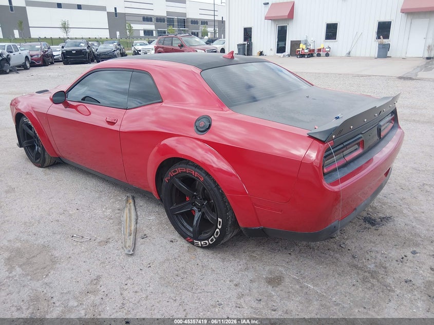 Vin: 2c3cdzc95gh249128, lot: 45855380, dodge challenger srt hellcat 20163