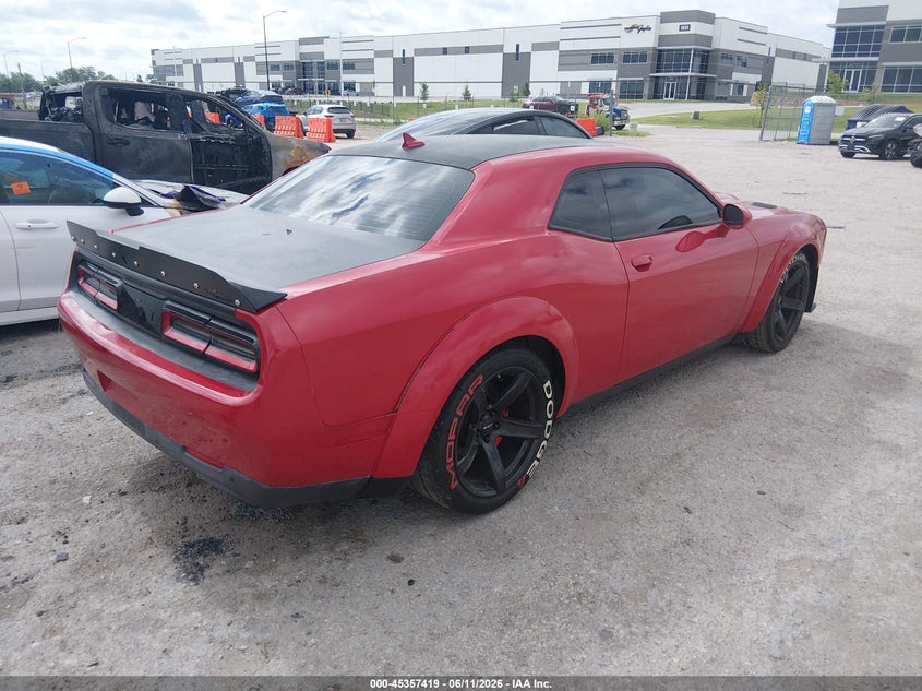 Vin: 2c3cdzc95gh249128, lot: 45855380, dodge challenger srt hellcat 20164