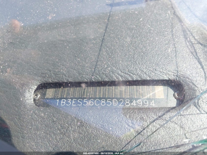 2005 Dodge Neon Sxt VIN: 1B3ES56C85D284994 Lot: 45357495