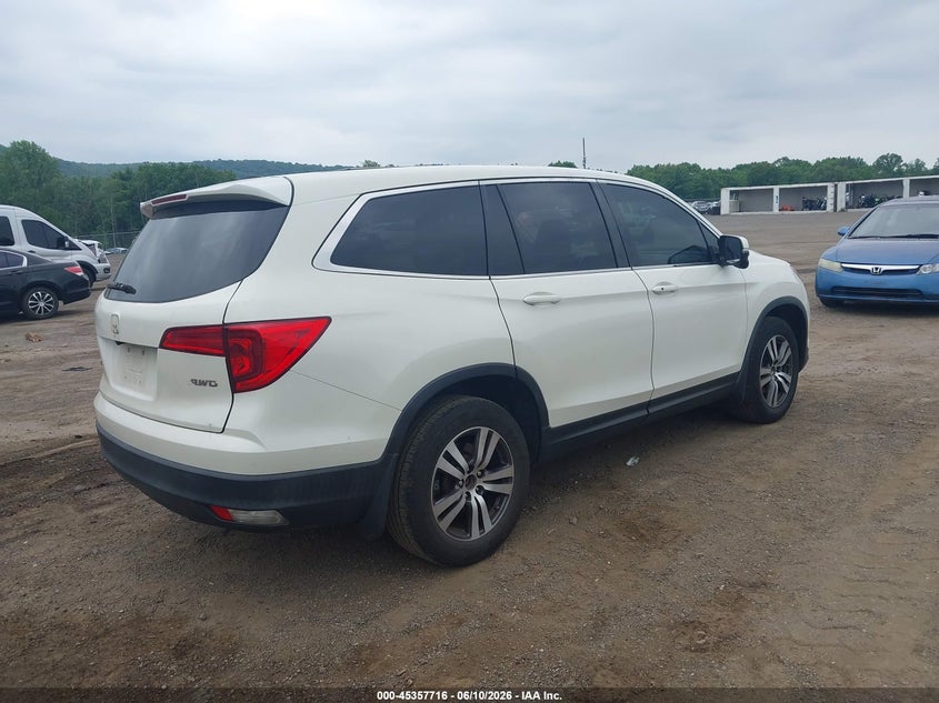 Vin: 5fnyf6h50jb032275, lot: 45855677, honda pilot ex-l 20184