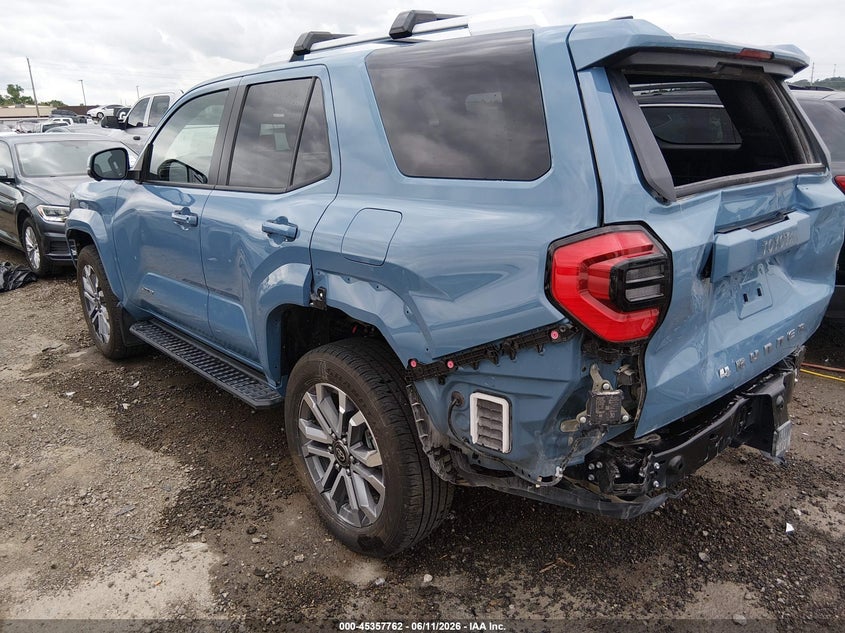 Vin: jteva5brxt5100928, lot: 45855723, toyota 4runner limited 20263