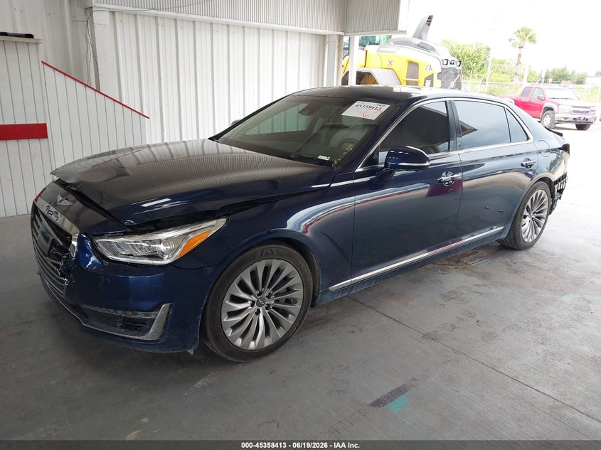 Vin: kmtf34ja6ku053511, lot: 45856374, genesis g90 3.3t premium 20192