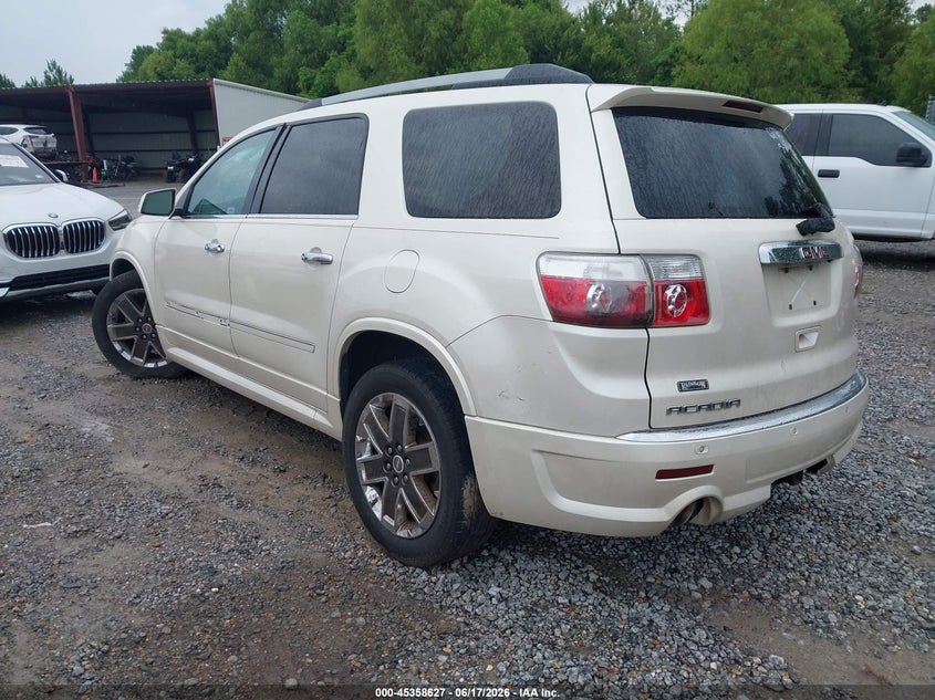 Vin: 1gkkrtedxbj368778, lot: 45856588, gmc acadia denali 20113
