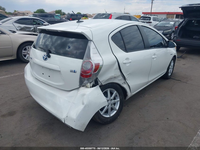 2013 TOYOTA PRIUS C VIN JTDKDTB39D1036081 nuotrauka 4