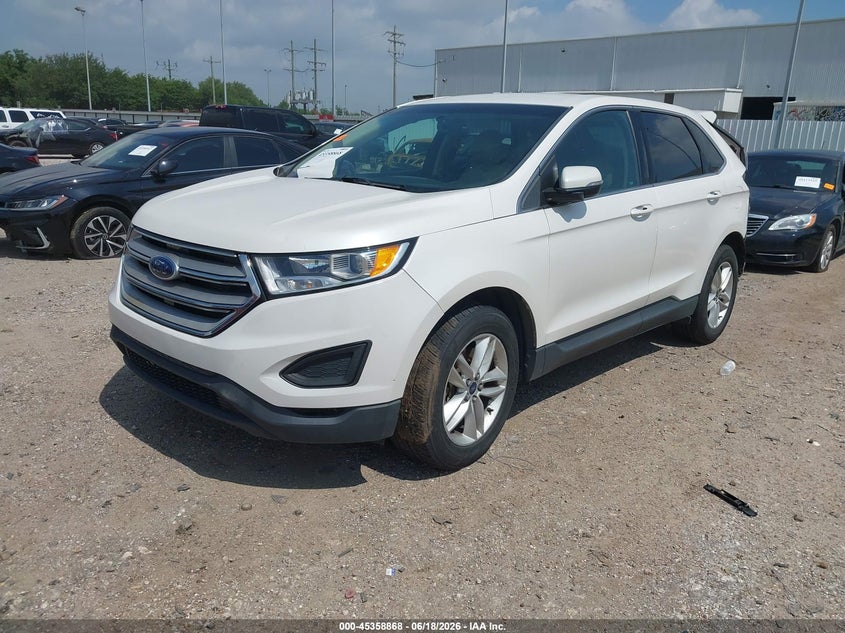 Vin: 2fmtk4j8xfbb82764, lot: 45856829, ford edge sel 20152