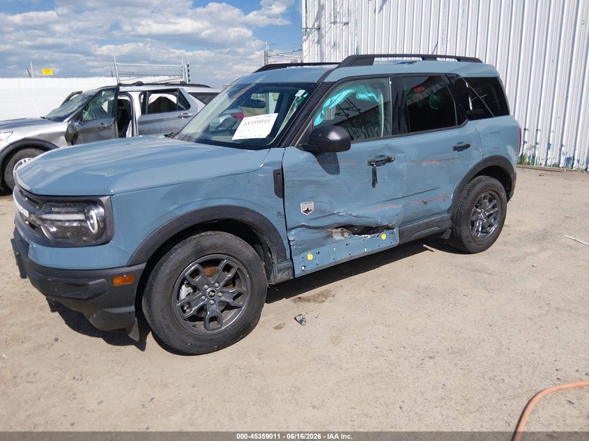Vin: 3fmcr9b68prd05633, lot: 45856972, ford bronco sport big bend 20232