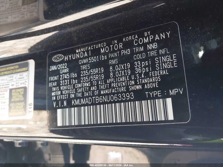 2022 Genesis Gv70 2.5T Awd VIN: KMUMADTB6NU063393 Lot: 45359130