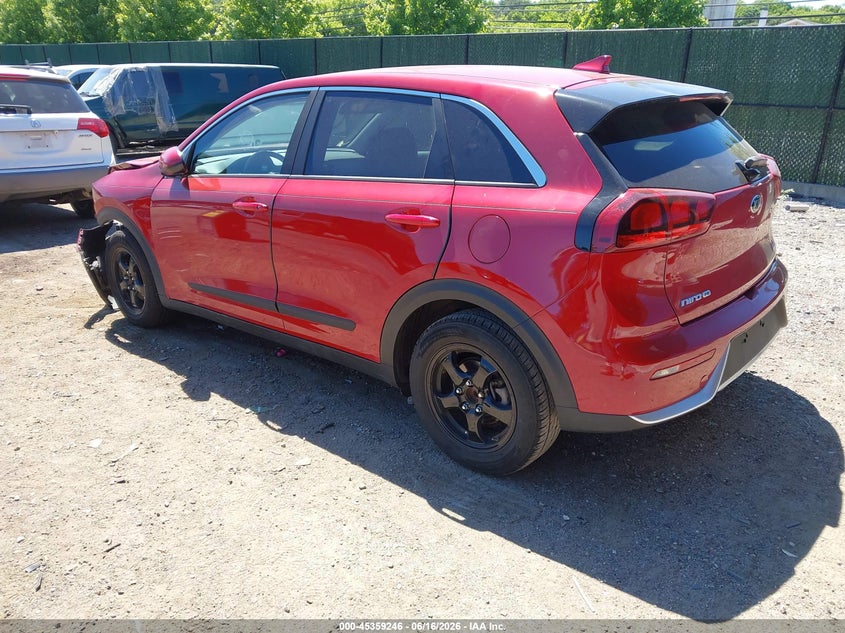 Vin: kndcb3lc9h5050229, lot: 45857207, kia niro fe 20173