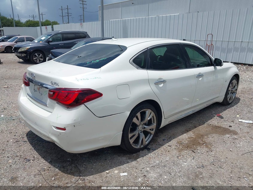 Vin: jn1by1pp2gm630067, lot: 45857459, infiniti q70l 3.7 20164