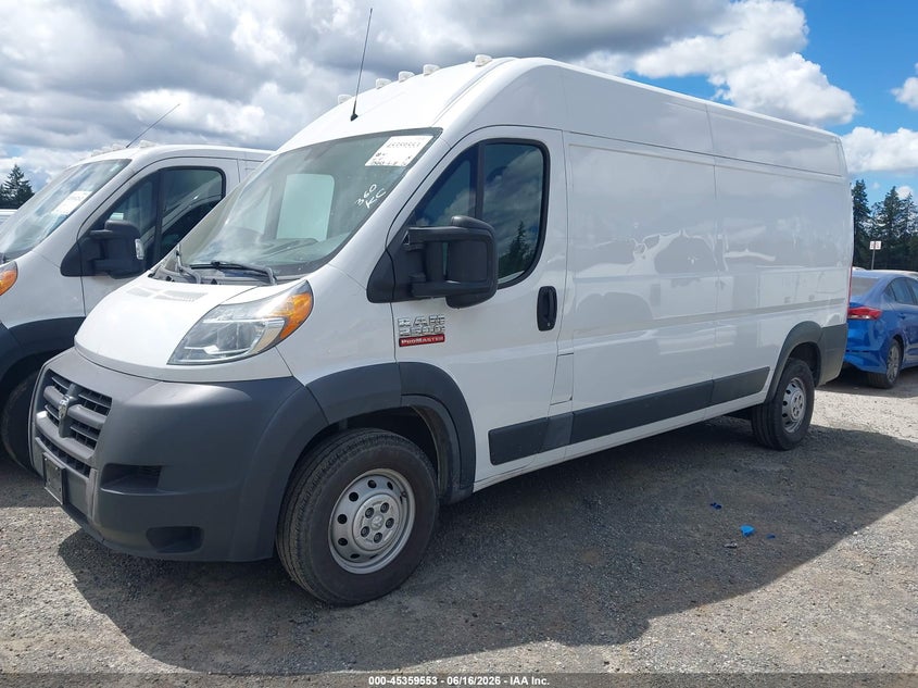 Vin: 3c6trvdgxje157137, lot: 45857514, ram promaster 2500 high roof 159 wb 20182