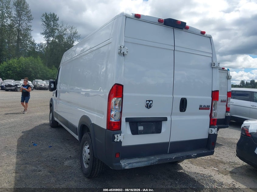 Vin: 3c6trvdgxje157137, lot: 45857514, ram promaster 2500 high roof 159 wb 20183