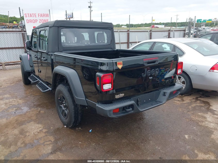 Vin: 1c6pjtag6tl152996, lot: 45857556, jeep gladiator sport 4x4 20263
