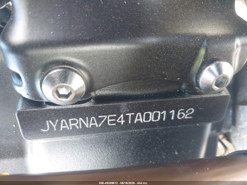 2026 Yamaha Yzf1000 VIN: JYARNA7E4TA001162 Lot: 45359612
