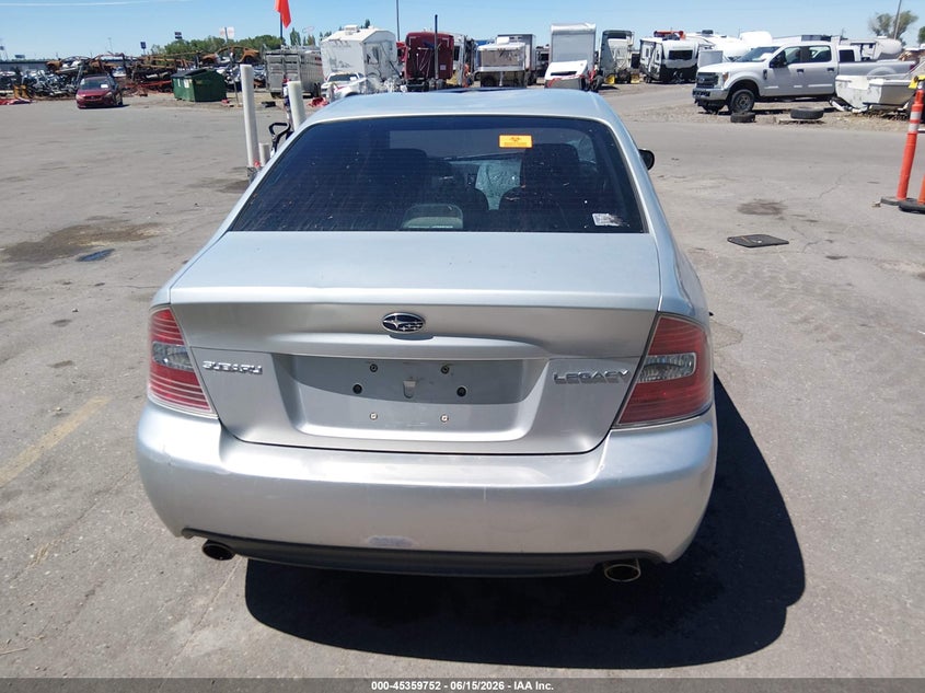 2006 Subaru Legacy 2.5I VIN: 4S3BL626367216221 Lot: 45359752