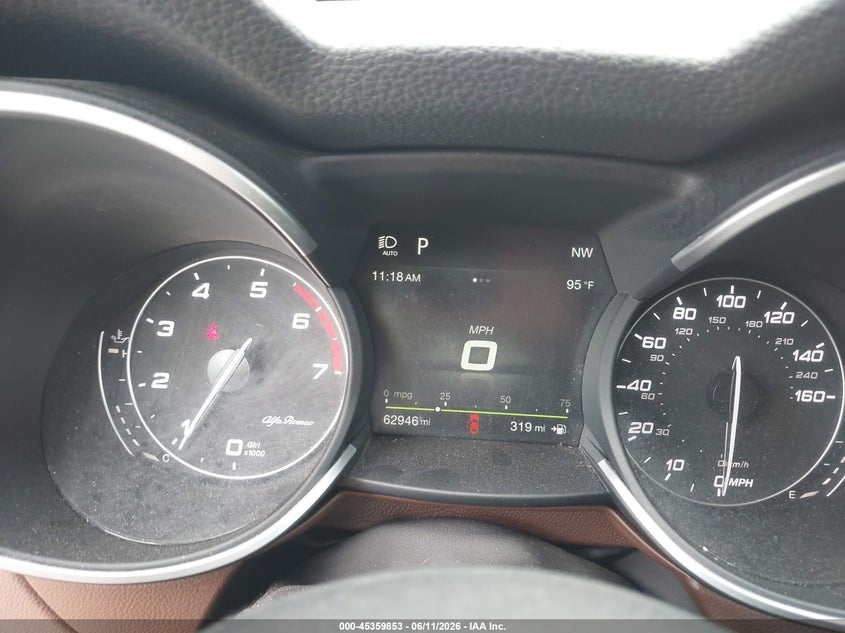 2019 Alfa Romeo Stelvio Ti Awd VIN: ZASPAKBN6K7C31308 Lot: 45359853