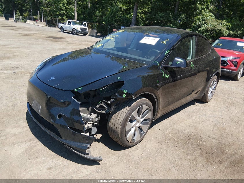 Vin: 5yjygdee5mf064634, lot: 45857957, tesla model y long range dual motor all-wheel drive 20212