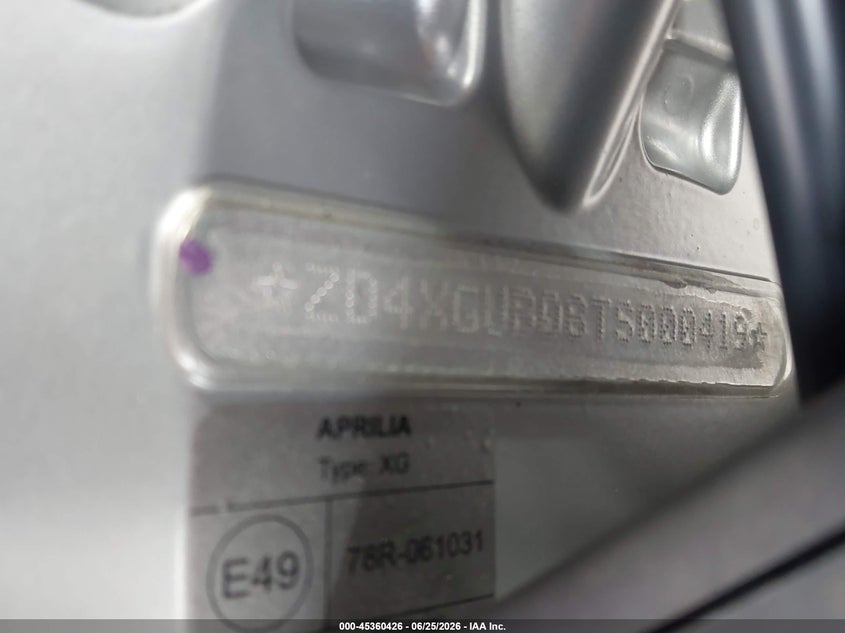 2026 Aprilia Rs 660 Factory VIN: ZD4XGUB08TS000419 Lot: 45360426