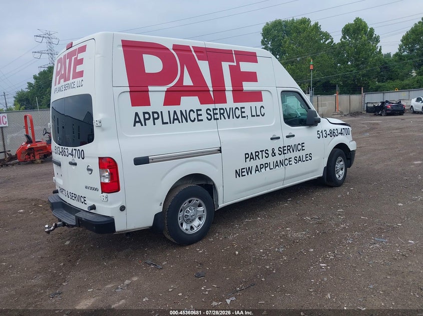 Vin: 1n6af0ly6ln808619, lot: 45858642, nissan nv cargo nv3500 hd sv high roof v8 20204