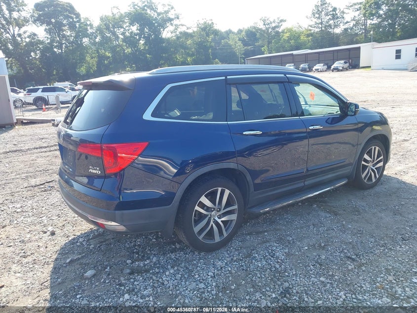 Vin: 5fnyf6h01gb039670, lot: 45858747, honda pilot elite 20164