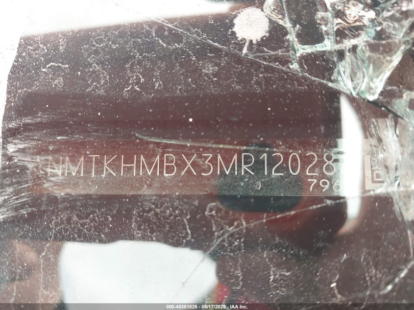 TOYOTA C-HR 2021 VIN NMTKHMBX3MR120282
