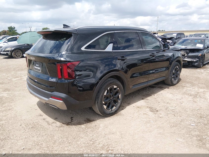 Vin: 5xyrl4jc1sg317328, lot: 45859238, kia sorento s 20254