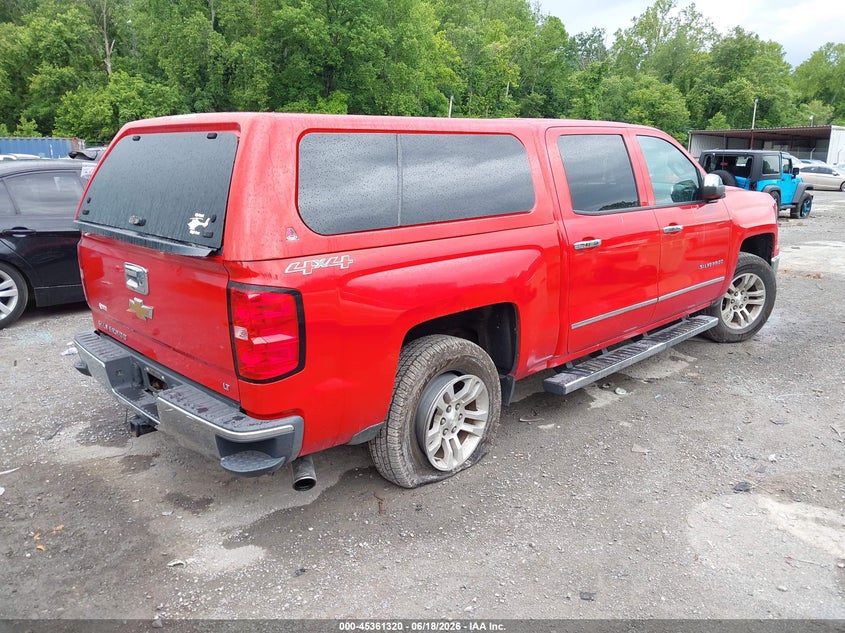 Vin: 3gcukrec2eg337484, lot: 45859281, chevrolet silverado 1500 lt 20144