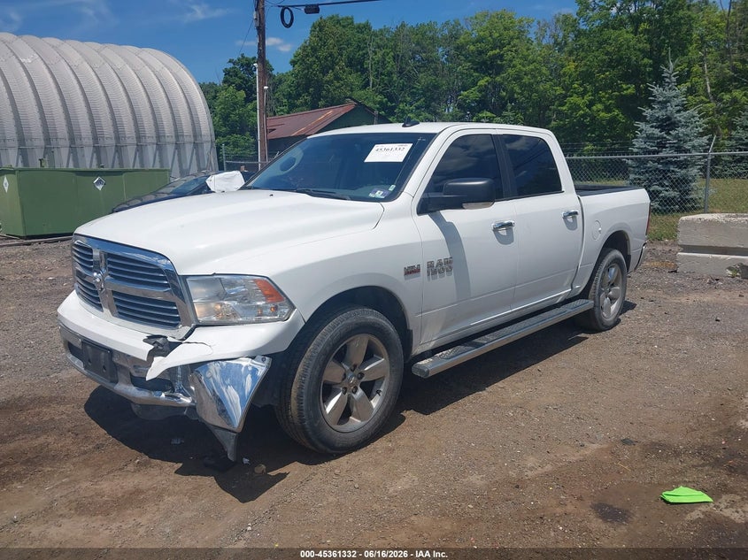 Vin: 3c6rr7lt4hg565264, lot: 45859293, ram 1500 big horn  4x4 5'7 box 20172