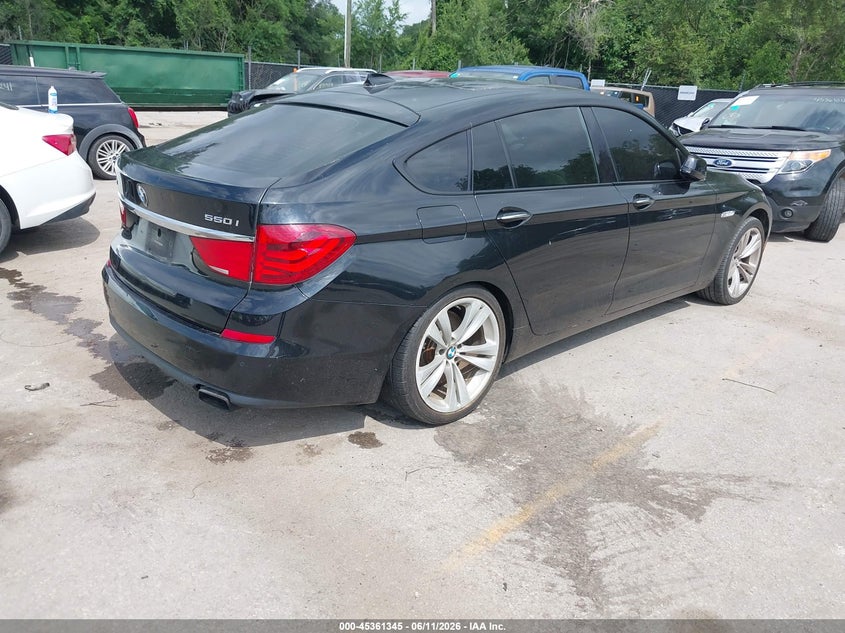 Vin: wbasn4c5xac208277, lot: 45859306, bmw 550i gran turismo 20104