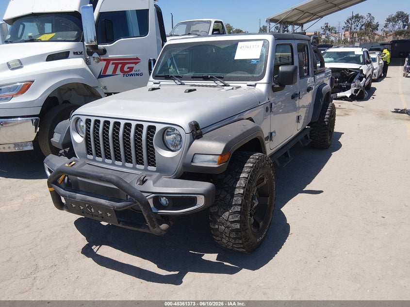 Vin: 1c6hjtag3pl561452, lot: 45859334, jeep gladiator sport s 4x4 20232