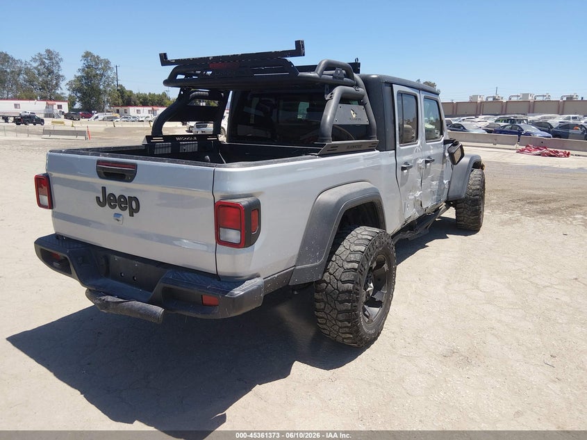 Vin: 1c6hjtag3pl561452, lot: 45859334, jeep gladiator sport s 4x4 20234