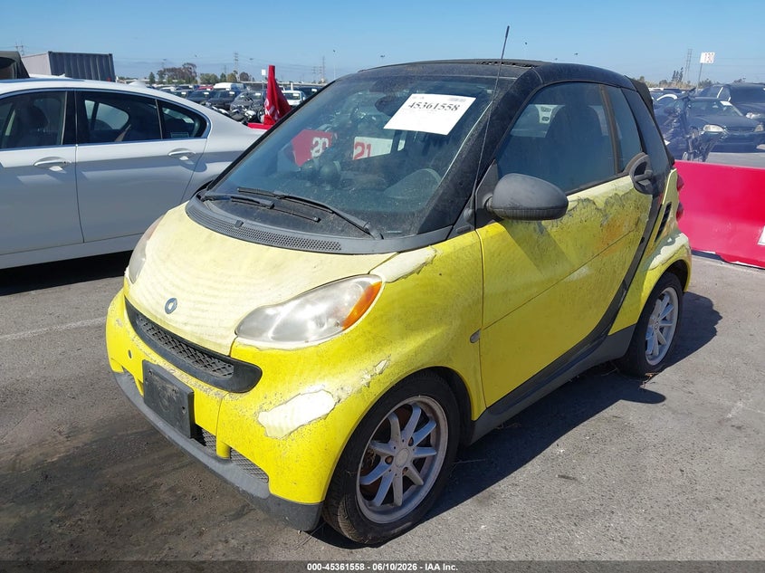 SMART FORTWO 2008 VIN WMEEK31X48K176564
