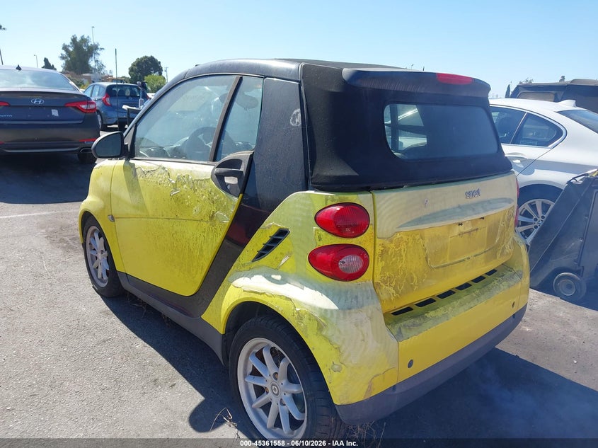 SMART FORTWO 2008 VIN WMEEK31X48K176564