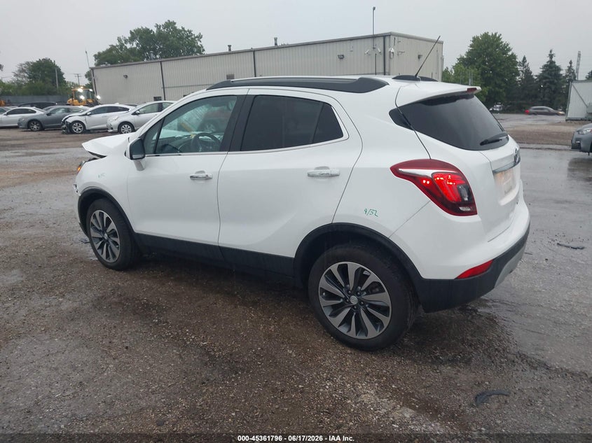 Vin: kl4cjesm4nb527701, lot: 45859758, buick encore awd preferred 20223