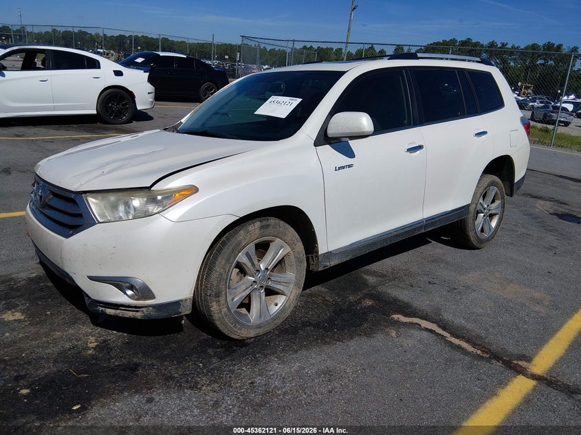 Vin: 5tdyk3eh7ds142409, lot: 45860082, toyota highlander limited v6 20132