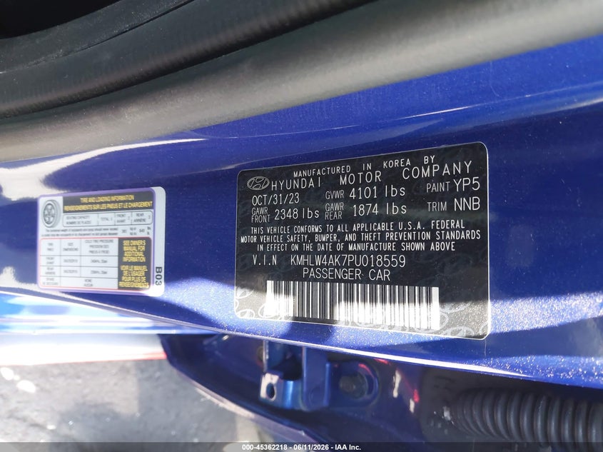 2023 Hyundai Elantra N VIN: KMHLW4AK7PU018559 Lot: 45362218