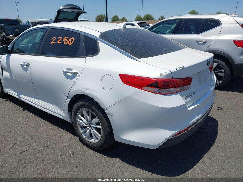 Vin: 5xxgt4l30gg040171, lot: 45860211, kia optima lx 20163