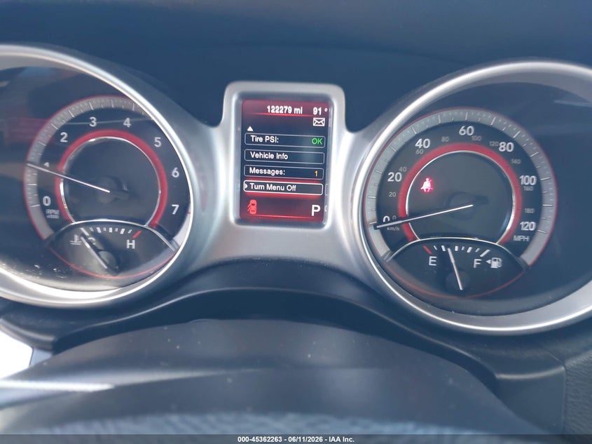 2013 DODGE JOURNEY SPORT UTILITY VEHICLE 2.4L I-4 DOHC, VVT, 173HP