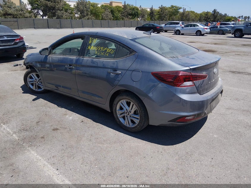VIN KMHD84LF4KU823636 2019 HYUNDAI ELANTRA SEL