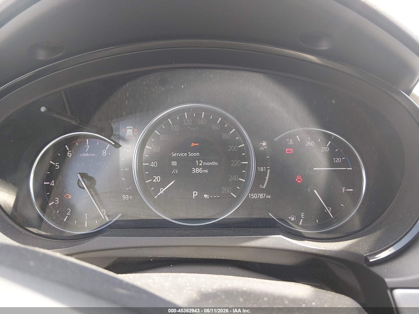 2020 MAZDA CX-9 SPORT UTILITY VEHICLE 2.5L I-4 DI, DOHC, VVT, TURBO, 227HP