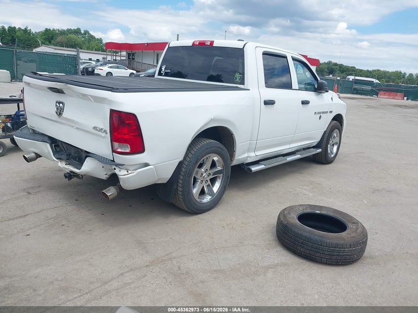 Vin: 1c6rd7kt7cs325658, lot: 45860934, ram 1500 st 20124