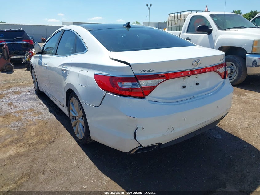 Vin: kmhfh4jg3ha590721, lot: 45861031, hyundai azera limited 20173